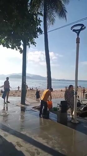 Beach scenes documented in Nha Trang Ward, Vietnam