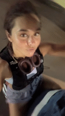 Woman spotted on scooter in Calangute, India