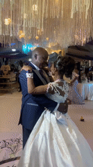 Newlyweds share first dance at wedding reception in Jos