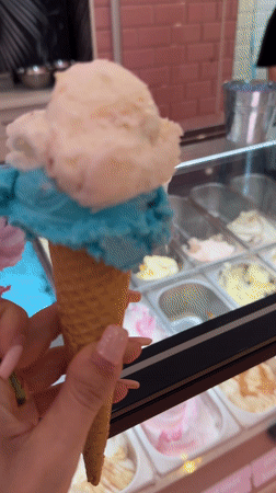 Ice cream purchases documented in Amsterdam Sunday afternoon