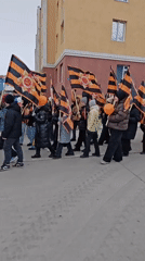 Victory Day parade and community feast in Ugolnye Kopi