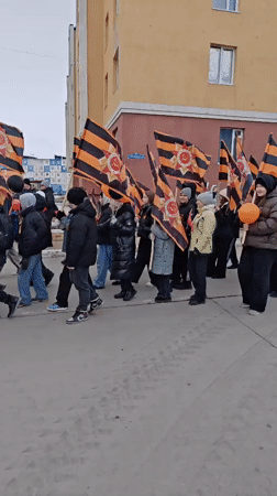 Victory Day parade and community feast in Ugolnye Kopi