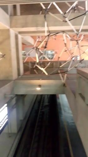 Rush hour activity documented at Caracas subway station