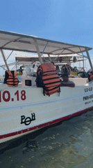Boat ride through Boracay's turquoise waters, Malay Philippines