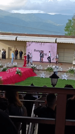 Outdoor graduation ceremony held in Chelopech, Bulgaria