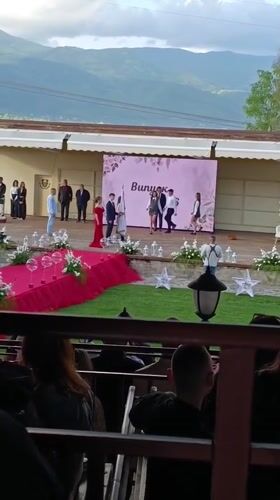 Outdoor graduation ceremony held in Chelopech, Bulgaria