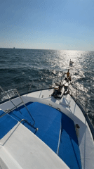 Man pilots motorboat in Thai waters near Wichit