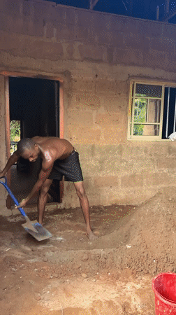 Community work activity observed in Eziudo, Nigeria morning hours