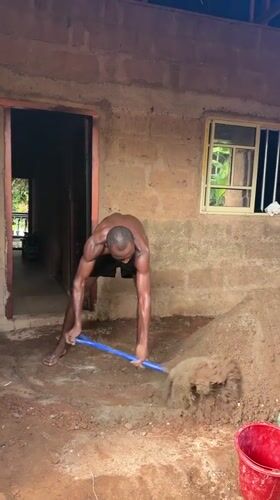Community work activity observed in Eziudo, Nigeria morning hours