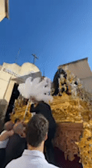 Holy Week procession draws participants in Jerez de la Frontera