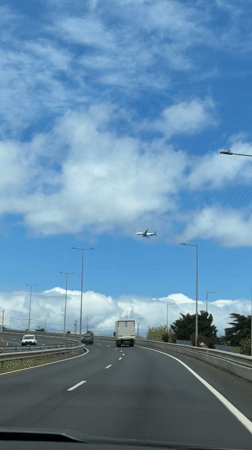 Driver records highway footage near Caniço, Portugal