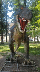 T. Rex statue draws attention in an Ivano-Frankivsk park