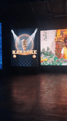 Karaoke night documented in Porlamar venue with food service