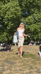 Londoners gather in park during Saturday afternoon leisure time