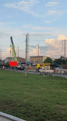 Road construction underway in Chon Buri, Thailand