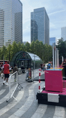 London Canary Wharf sees leisure activities during Saturday afternoon