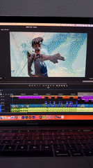 Video editing session documented in El Cambur, Venezuela