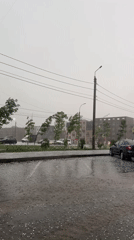 Hailstorm hits Russian city, covers streets and vehicles