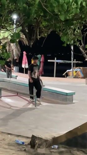 Skateboarding and dining moments captured in Kuta, Indonesia