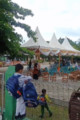 Daily life scenes documented across Indonesian towns