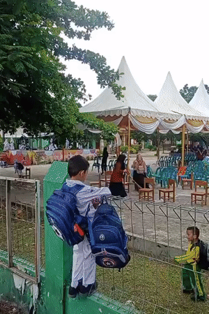 Daily life scenes documented across Indonesian towns