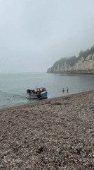 Foggy afternoon scenes captured across East Devon coastal town