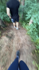 Early morning trail runners documented in wooded Varna area