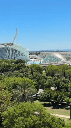 Clear day view captured at Valencia's City of Arts