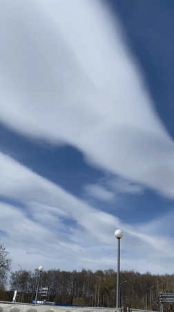Striking cloud formations observed over Moscow skyline