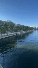 Sunny afternoon along the Seine, Eiffel Tower in view