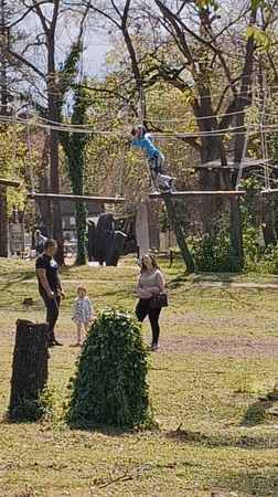 Families enjoy sunny spring morning at Plovdiv park