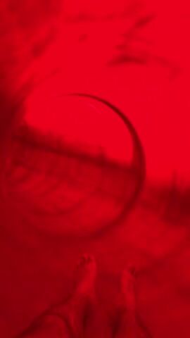 This media file captures a first-person perspective inside a red-lit water slide. The scene is dominated by the vibrant red hue of the slide's interior, which appears to be made of smooth, possibly plastic material. The texture of the slide walls shows swirling patterns, suggesting movement and possibly water flow.

The primary subject in the foreground is a person's bare feet and lower legs, covered in dark hair. The feet are positioned as if standing or preparing to move within the slide. The camera is pointing forward and slightly downwards, indicating the direction of travel or the beginning of a descent.

The activity taking place is clearly a ride down a water slide. The blurred motion and the confined, tubular environment are characteristic of such an experience. The red lighting creates an intense and somewhat disorienting atmosphere, possibly chosen to enhance the visual experience of the ride. There are no visible signs of time of day or weather. The setting is an indoor or covered water slide, typical of amusement parks or water parks. The emotion conveyed is one of anticipation or excitement associated with the thrill of a water slide.

There is no visible text within the media file. The context provided, Limanowa, Poland, places the activity in a specific geographical location.