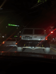 Modified Toyota SUV stops at red light in Yerevan