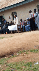 Outdoor funeral service held in Akwanga, Nigeria