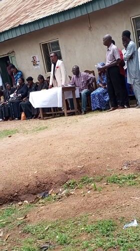 Outdoor funeral service held in Akwanga, Nigeria