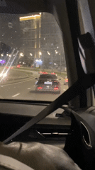 Nighttime highway drive captured in Saint Petersburg