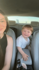Woman and toddler spotted in car in Kazan