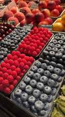 Moscow market scenes captured: fresh produce, art, prepared foods