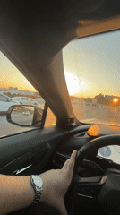 Evening highway travel and roadside scenery documented in Burbank