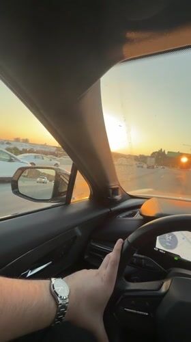Evening highway travel and roadside scenery documented in Burbank