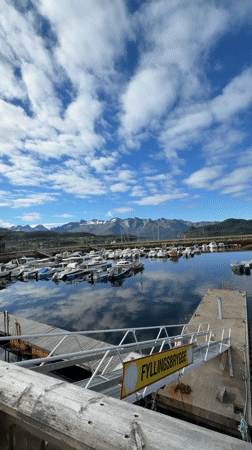 Quiet morning at Ørnes harbor, Norway