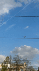 Helicopter spotted flying over Saint Petersburg streets
