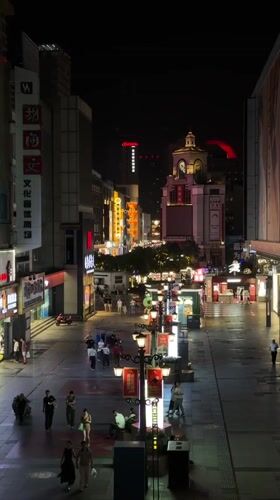 Evening street life documented in Jinjiang District, China