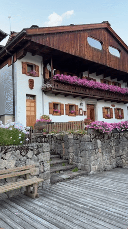 Alpine village life in Sauris di Sopra, Italian Dolomites