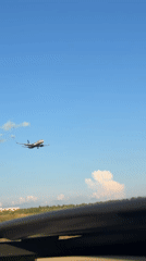 Commercial jet climbs out of Khimki under clear skies