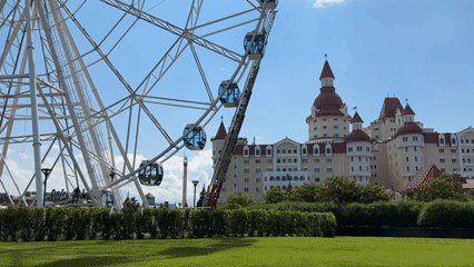 Emergency rescue operation at Ferris wheel in Sirius, Russia