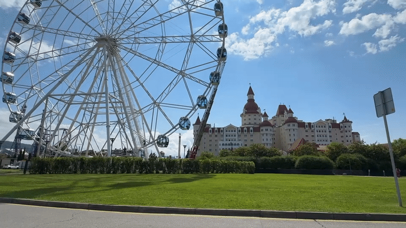 Emergency rescue operation at Ferris wheel in Sirius, Russia