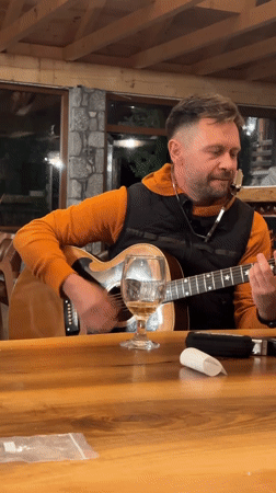 Live acoustic music and socializing at Montenegro mountain lodge
