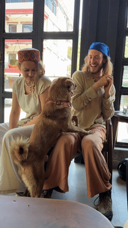 Morning sing-along draws small crowd at Pokhara cafe