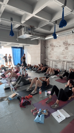 Evening fitness class and meal documented in San Pedro Garza García